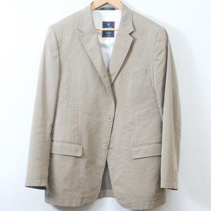 Bugatti 44R Sport Coat Beige Cotton Poly 2-Button Single Breasted Notch Lapel